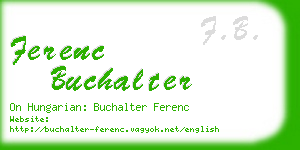 ferenc buchalter business card